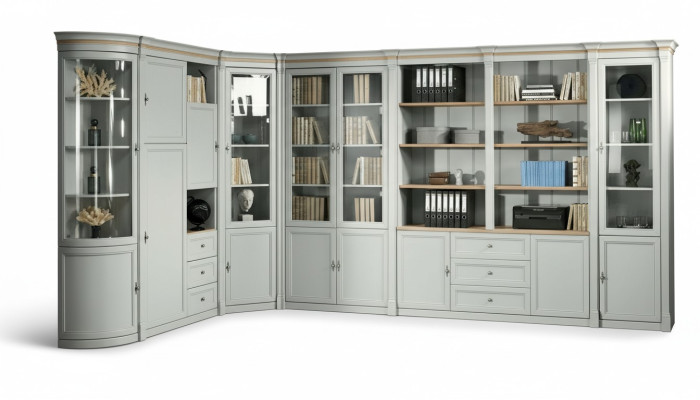 Bureau kast muur hoekkast hout luxe meubels - Offerte aanvragen - Andere maat