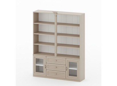 Klassieke kasten kast wandmeubel vitrine vitrinekast hout
