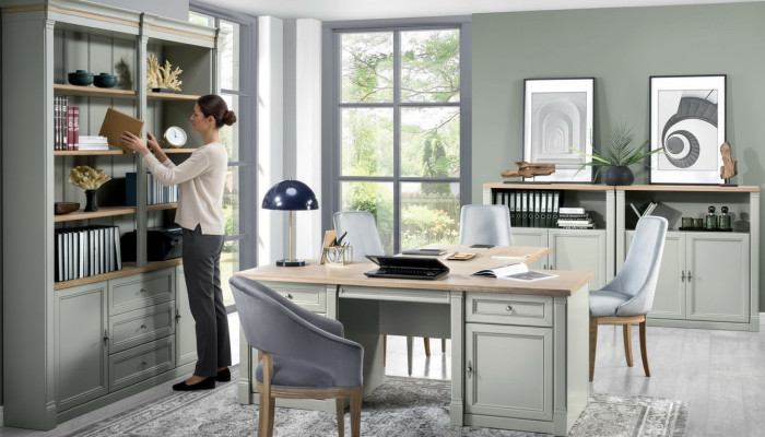Ontwerp tafel secretaris luxe schrijfmeubels houten tafels kantoorinrichting.