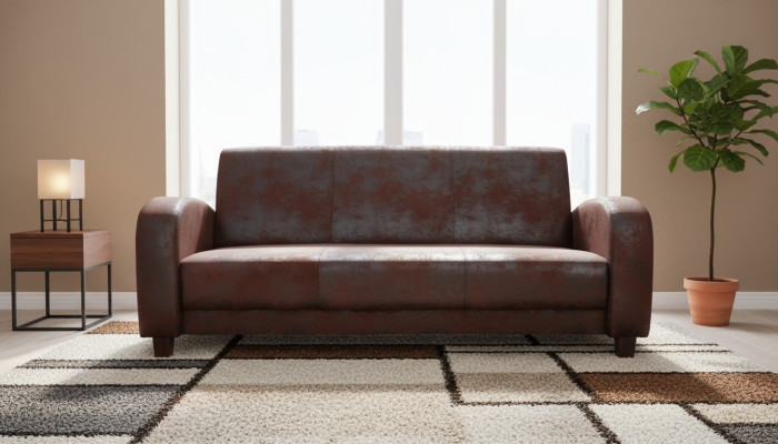 Leren bankstelbankstel decoratie 3+2+1-zits set suite bank bankstel bank.
