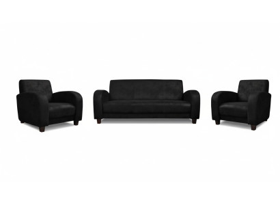 Sofagroep moderne 3-zits leren bank bankstel woonlandschap set