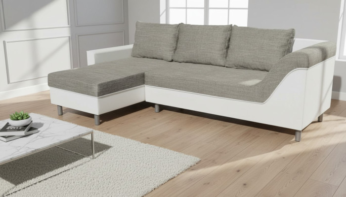 Sofa L-vorm leren bank woonlandschap set design modern bankstel