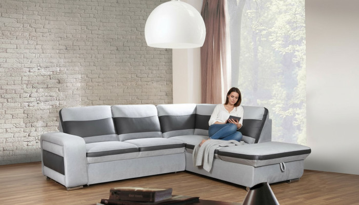 Hoekbank Hoek Keuze Lederen Stof Bekleding Textiel Bed Doos Bank Bank Hoek