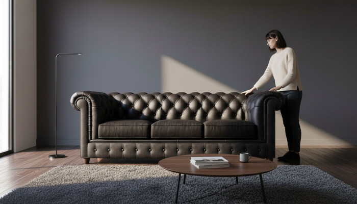 Designer Bank 3-zits Chesterfield Bank Beklede Banken Driepersoons Bankstellen Zitting