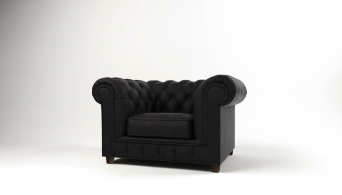 Edler Design Chesterfield fauteuil bekleed tv-zitkamer club textiel