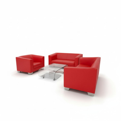 Sofa set 3+2+1-zits set Design banken Bekleding Relax Leder Banken