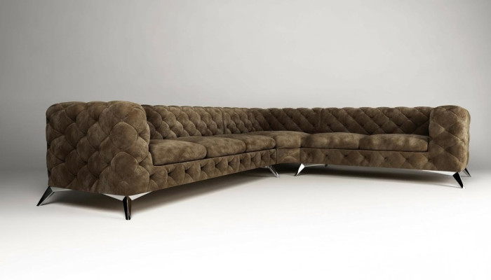 Velours Chesterfield hoekbank bankstel bankstel bank woonlandschap