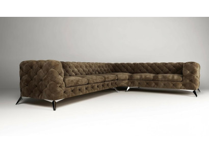 Velours Chesterfield hoekbank bankstel bankstel bank woonlandschap