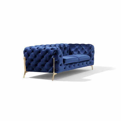 Luxe 2-zits bank gestoffeerde bank lederen stoffen bank chesterfield set nieuw