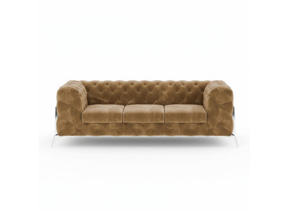 Chesterfield driepersoons comfortabele designer woonkamerbank met 3 zitplaatsen.