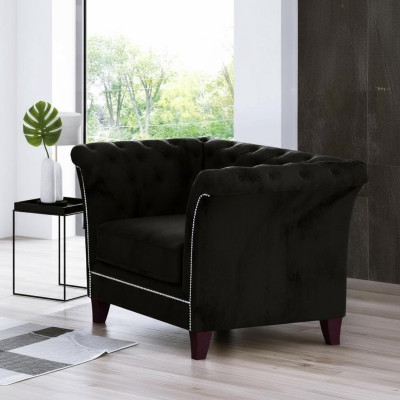 Chesterfield Fauteuil Bankbekleding 1-zits Velours Design Banken Decoratiebanken