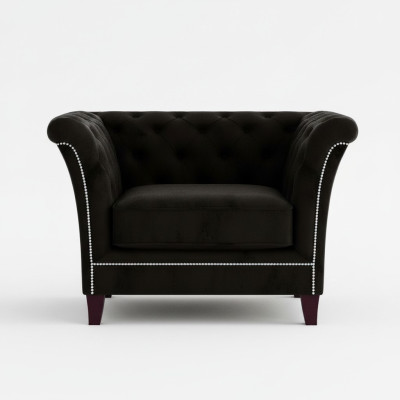 Chesterfield Fauteuil Bankbekleding 1-zits Velours Design Banken Decoratiebanken