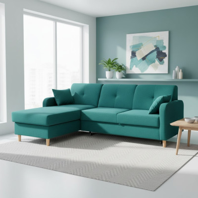 Slaapbank Ontwerp Hoekbank L-vorm Bed Bank Textiel Banken Stof Slaapfunctie