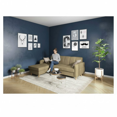 Hoekbank L-vorm Bank Woonlandschap Set Bekleding Ontwerp Slaapfunctie Modern