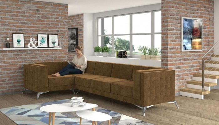 Eckbankstelbekleding Woonlandschap L-vorm Bank Designer Bankstellen Bankstellen