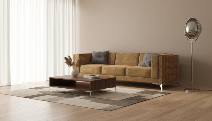 Zitterbank Bank Bekleding Bankstel Textiel Stof Chesterfield Bankstel Driepersoons