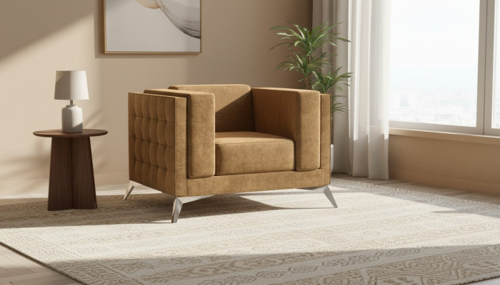 Chesterfield fauteuil tv bank 1-zits bank stoffen banken bekleding textiel