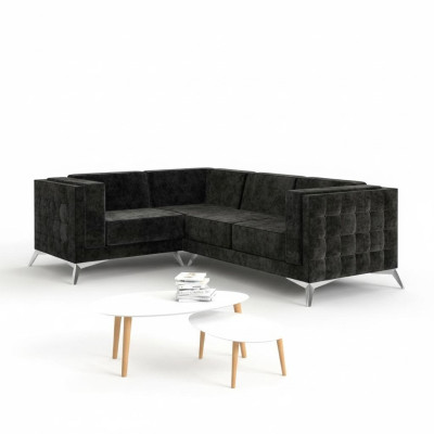 L-Vorm Bank Woonlandschap Hoekbank Sfeer Modern Design Bank textiel Stof nieuw