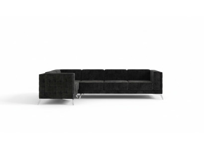 Chesterfield hoekbank L-vorm stof Design Bank bekleding Zit textiel Bank Hoek Nieuw