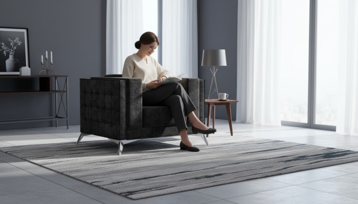 Chesterfield fauteuil bank 1-zits bank textiel stof bankstel gestoffeerd nieuw