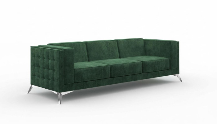 Driepersoons 3-zits bank gestoffeerde bank van textiel Chesterfield bankstel