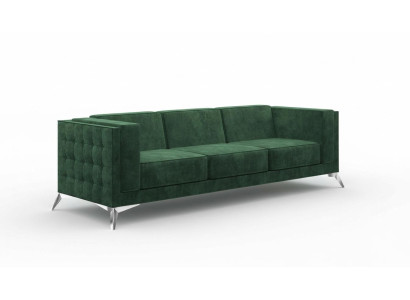 Driepersoons 3-zits bank gestoffeerde bank van textiel Chesterfield bankstel
