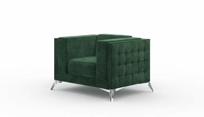 Chesterfield fauteuil 1-zits bank gestoffeerd Nieuw tv-bank textielstof