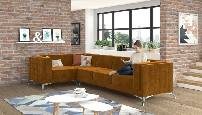 Textielbank bank woonlandschap set design modern bank hoekbank