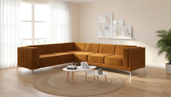 Textielbank bank woonlandschap set design modern bank hoekbank