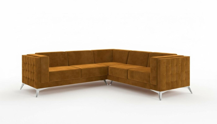 Hoekbank woonlandschap design bank bank stoffen zitcombinatie textiel