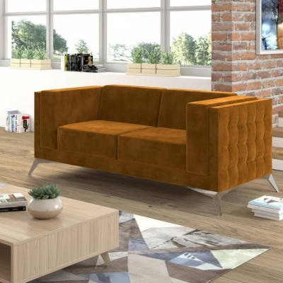 Tweezits 2-zits Chesterfield gestoffeerde bank Stoffen bank Bank zitcombinatie