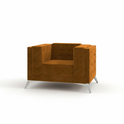 Chesterfield fauteuil bankstel 1 zits stof banken gestoffeerd Nieuwe tv-bank.