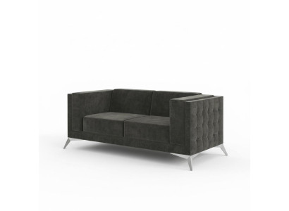 Chesterfield Bank Bank Bekleding 2-Zits Bankstellen Zitbanken Grijs Nieuw
