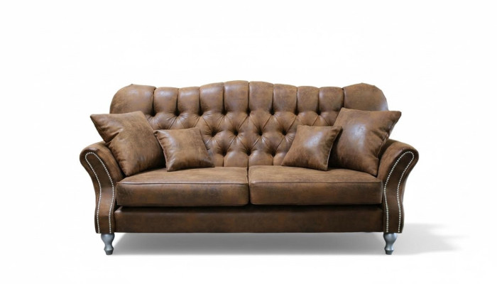Bank Bank Bekleding 3-zits Lederen banken Banken Zit Chesterfield Design