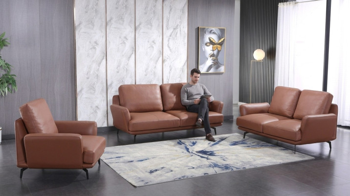 Sofaset 3+2 zits leren bank bankstel woonlandschap set design modern