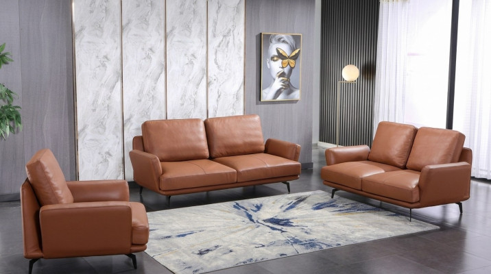 Sofaset 3+2 zits leren bank bankstel woonlandschap set design modern