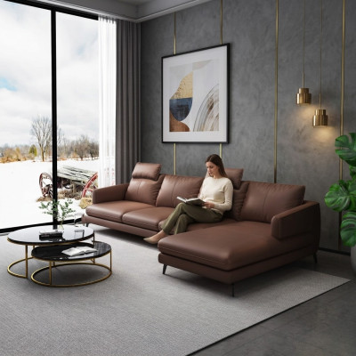 Sofa L-vorm leren bank bank woonlandschap hoekbank set moderne banken nieuw