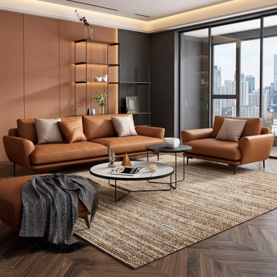 Bekleedde bankstellen Stof Luxe woonkamerbankstel 3+2+1 set Bankstel leer