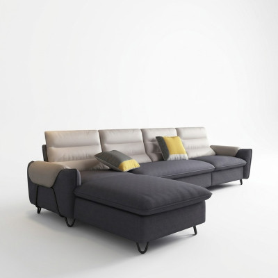 Woonlandschap Bank Bekleding Textiel Stof Leer Zitgroep L-Vorm Hoekbank