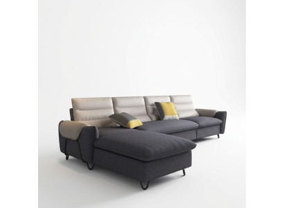 Woonlandschap Bank Bekleding Textiel Stof Leer Zitgroep L-Vorm Hoekbank