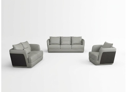 Sofa set 3+2 zits woonlandschap bankstel bekleding leren bankstel nieuw