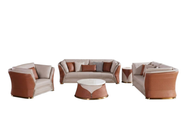 Sofa set gestoffeerde meubelset woonlandschap bank bankstel garnituur
