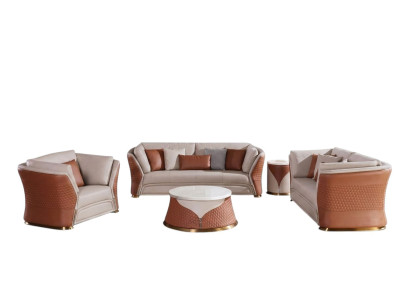 Sofa set gestoffeerde meubelset woonlandschap bank bankstel garnituur