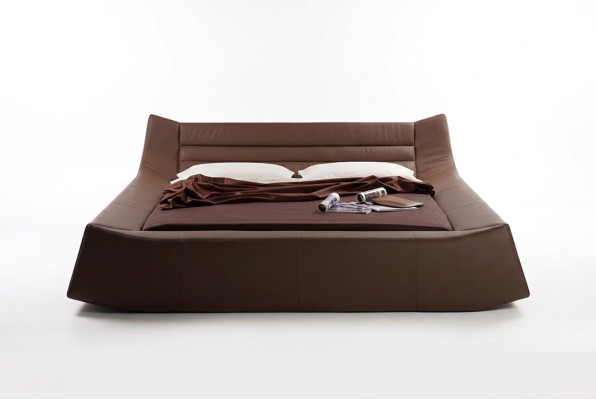 Bed Bekleding Ontwerp Luxe Tweepersoons Hotelbedden Slaapkamer Leer Stof Modern