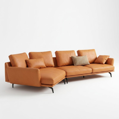 Hoekbank L-vormige woonkamer bankstel bank bekleding leer stof sofa's
