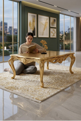 Salontafel Tafels Chesterfield Tafel Ontwerp Luxe Meubels Goud Hout Woonkamer Nieuw