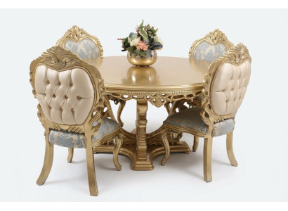 Eetkamerset 4 stoelen Set Eetkamer Designer Houten Stoel Set Ronde Tafel Nieuw
