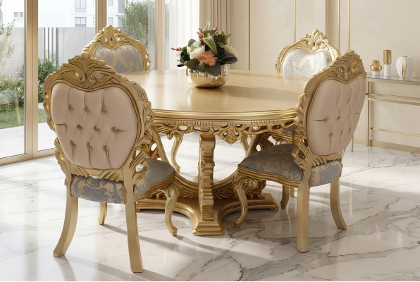 Designer Compleet 4x Stoelen Set Eetkamer Designer Houten Stoel Set Nieuw