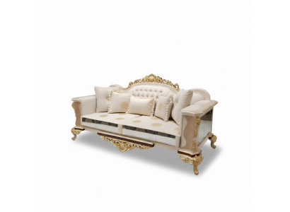 Luxe bankstel 3+3 zits textiel designer Chesterfield bankstel 2x 3 zitter Nieuw