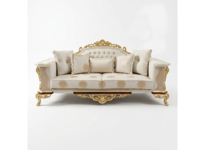 Driedelige designbankstel 3-zits bankstel textiel Chesterfield-bankstel nieuwe 3-zitsstoffenbank